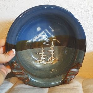 Mid-Century Signed Studio Art Pottery Serving Ramen Rice Bowl